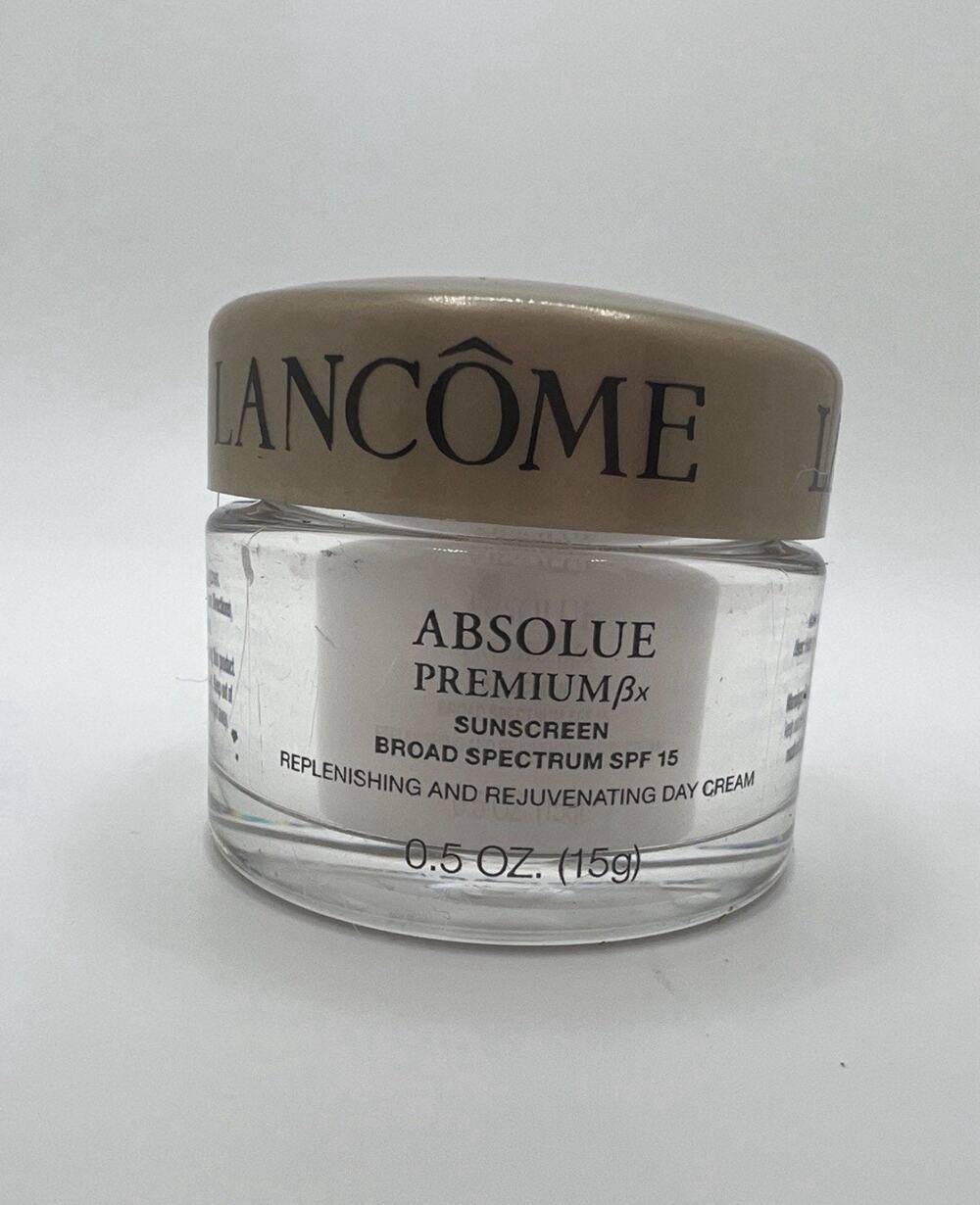 Lancome Absolue Premium BX Sunscreen SPF 15 Replenishing Day Cream Travel Sz.5oz